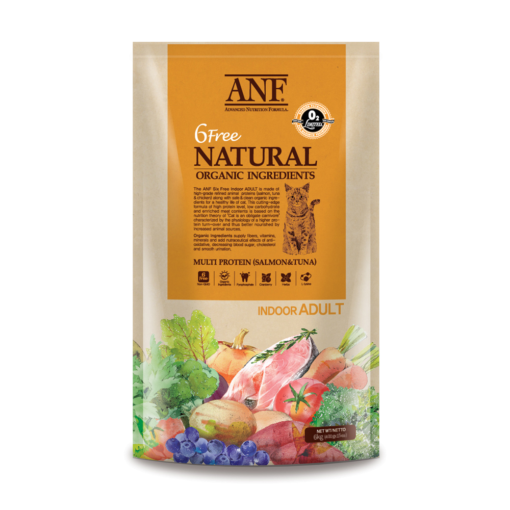 ANF 6free 유기농 인도어 어덜트 6kg / 고양이사료